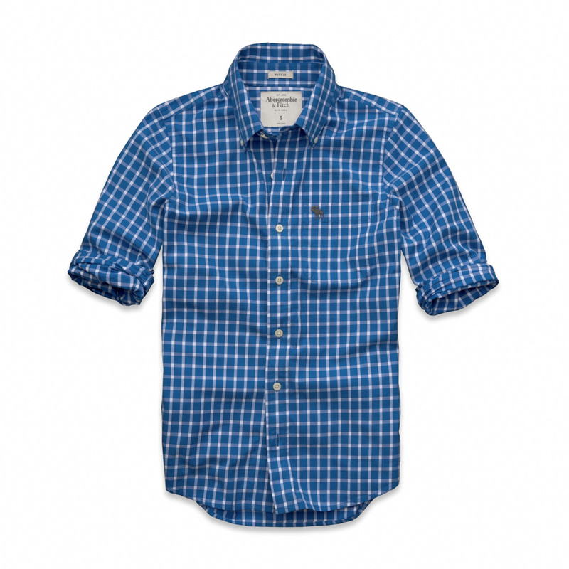 Abercrombie Fitch Hombres Necesidad Algodón Camisa AF6894